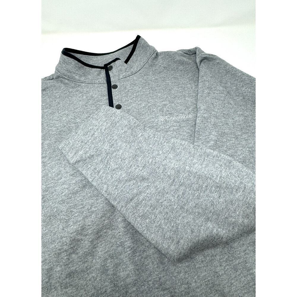 Columbia Men's Hart Mountain Half Snap, Charcoal Heather, Size XL - Picture 7 of 8